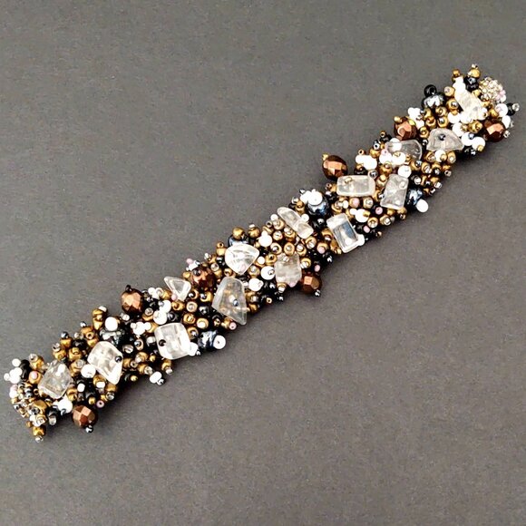 Seed bead and bead magnetic closure bracelet - Picture 10 of 14